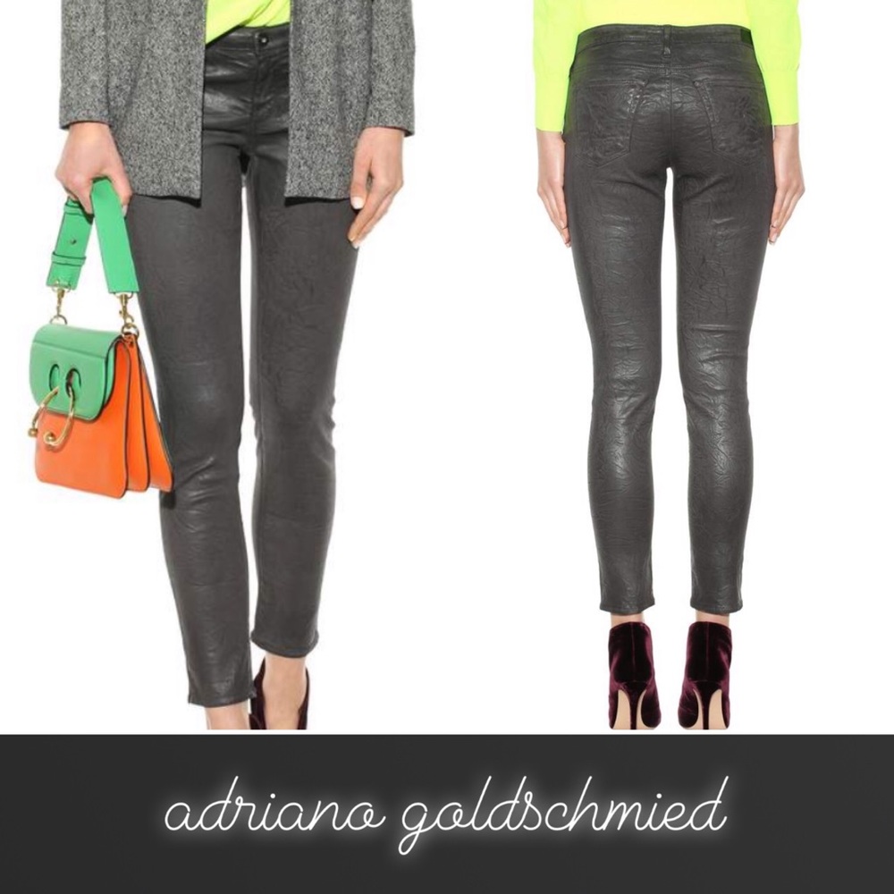 AG Gray Coated Super Skinny Legging Ankle 29R
